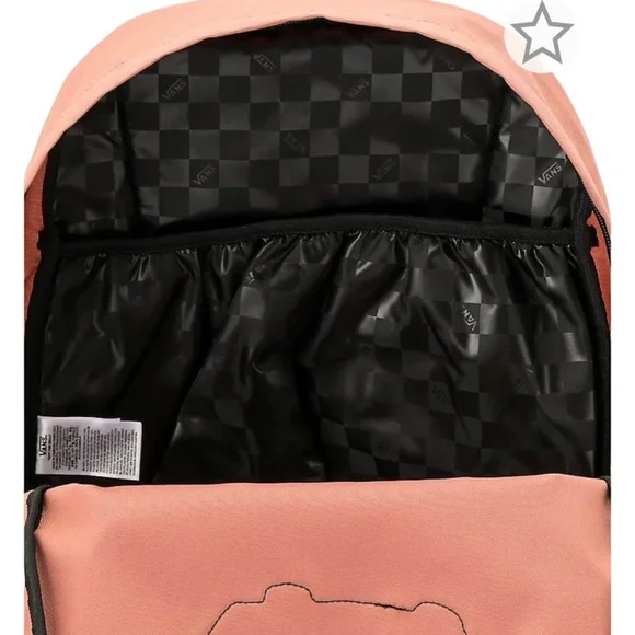 🎒SCHOOL SALE🎒VANS VN0A3UI6ZLS Skateboard Logo Realm Rose Backpack Laptop Pink - Picture 4 of 5
